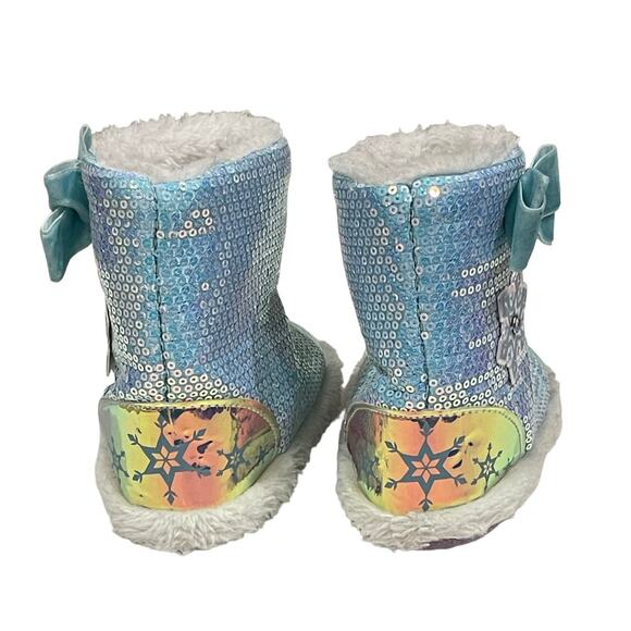 Boots Kids Frozen Toddler Girls Slipper Bootie, Size 7-8 Color Blue - Picture 4 of 7